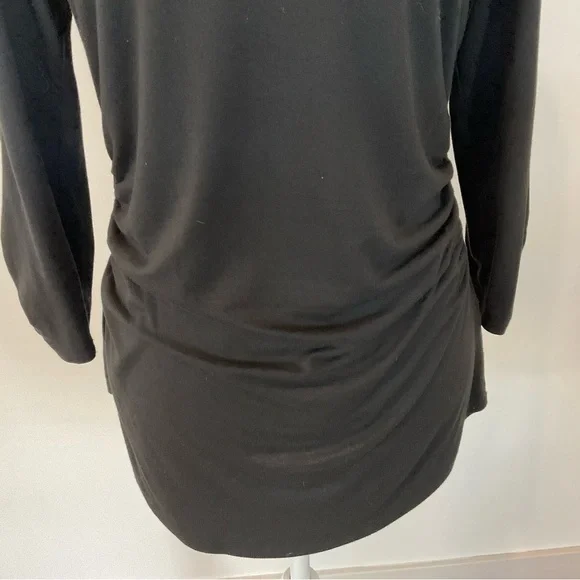 White House Black Market Black Top with Pearl Accents - Picture 5 of 7